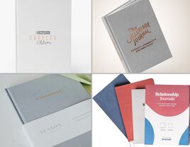 Collage of four couples relationship journals