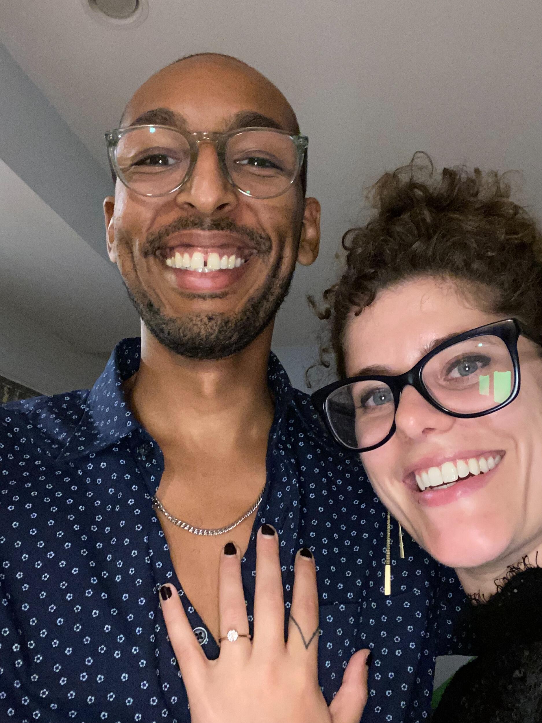 After a date night eating ceviche and walking among the monuments, Tedros got on one knee and asked Alicia to marry him! They are excited to celebrate with friends and family on June 11, 2022 in the city they fell in love, DC.