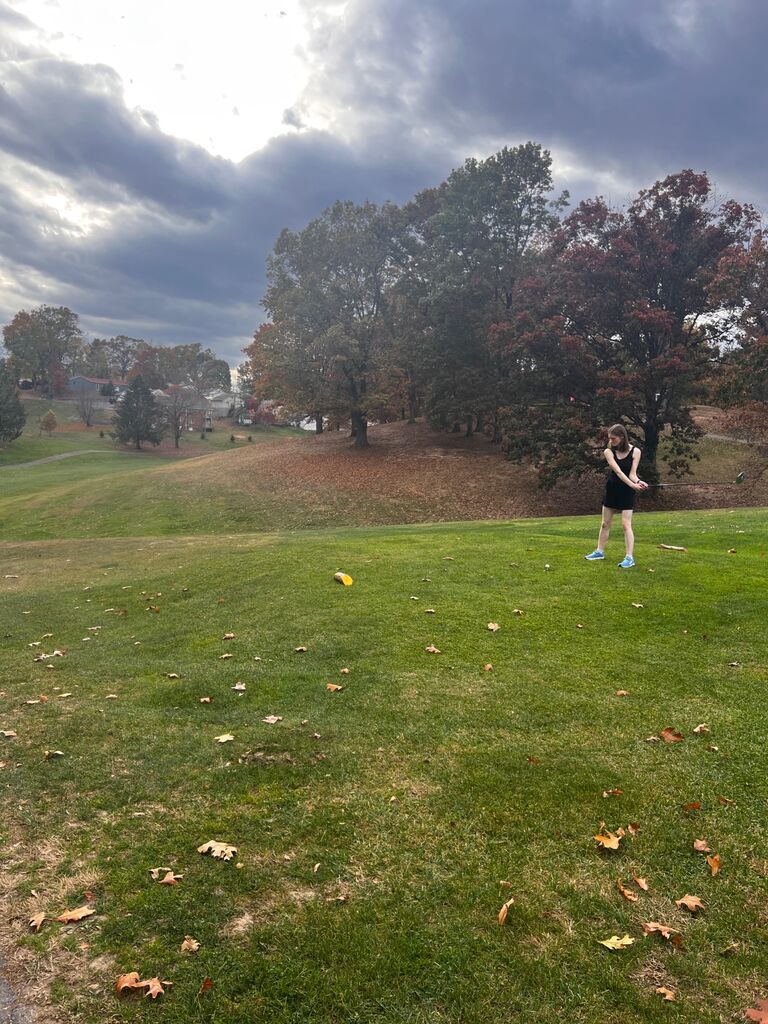 Three year anniversary (we went golfing)