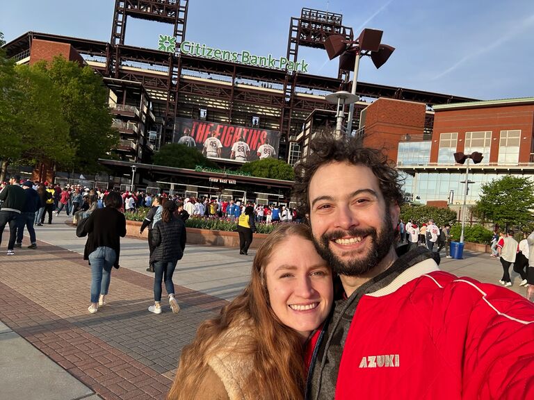 Lizz's first Phillies game, Philadelphia, PA