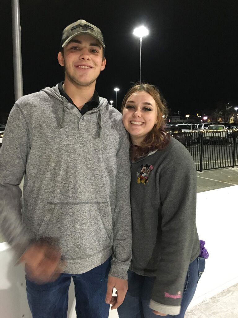 Our first official date, ice skating at the GSR before Christmas.