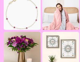 Collage of four 15-year anniversary gift ideas
