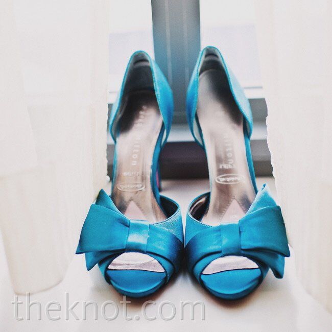 teal bridal shoes