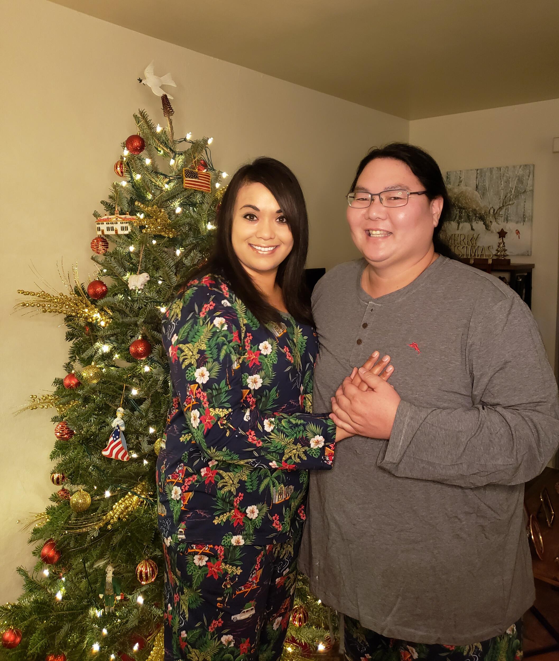 Stephanie, of course, bought matching Tommy Bahama pajamas for her and Steve for Christmas. 