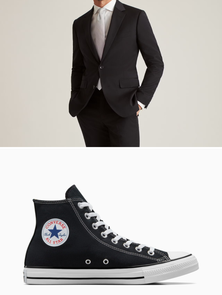 How To Wear A Suit With Sneakers For A Wedding