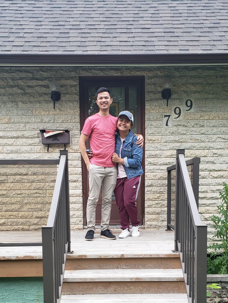 Paula & Jonathan purchased and moved into their first home together.