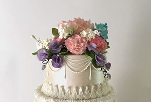 Two-Tier Round Wedding Cakes — Shop Provo Bakery