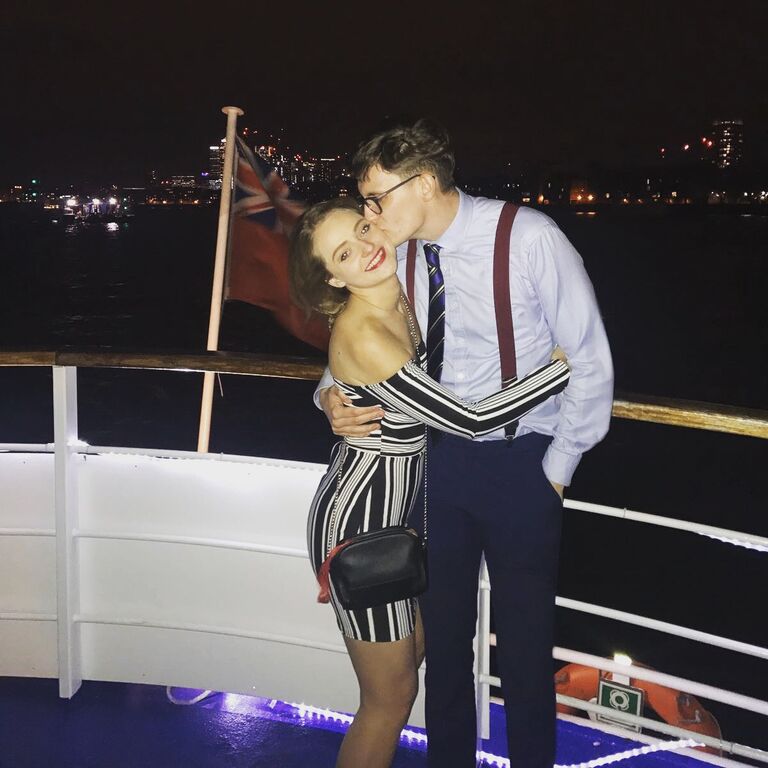 Amy and Declan at the 2018 QMFC boat party.