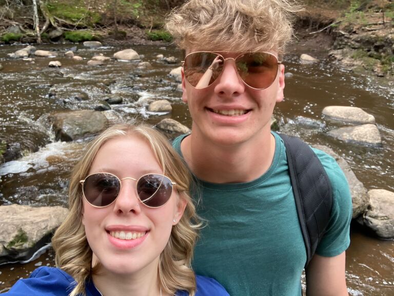 and hiking together