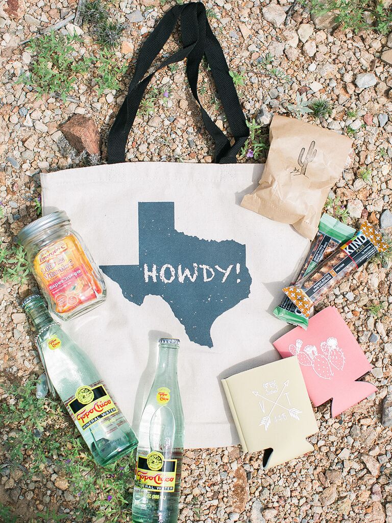 Welcome bag with snacks