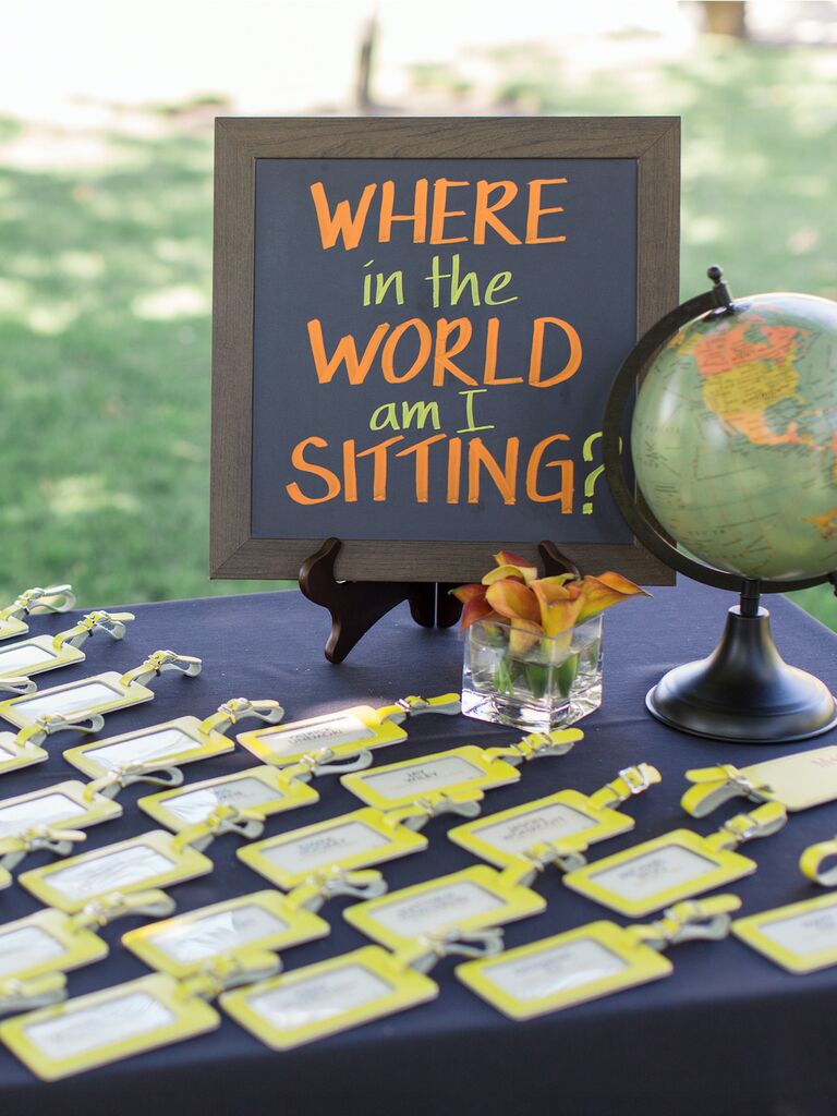 Travel Themed Wedding Seating Chart