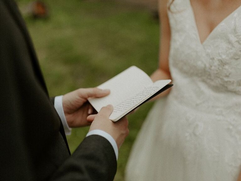 wedding vow booklet
