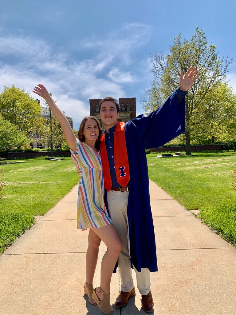After a whirlwind of a senior year Peter graduated from UIUC leaving Alison behind to finish her studies 