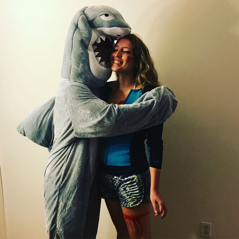 Michelle couldn't escape the shark filled waters of LA. Jack caught her early this Halloween.