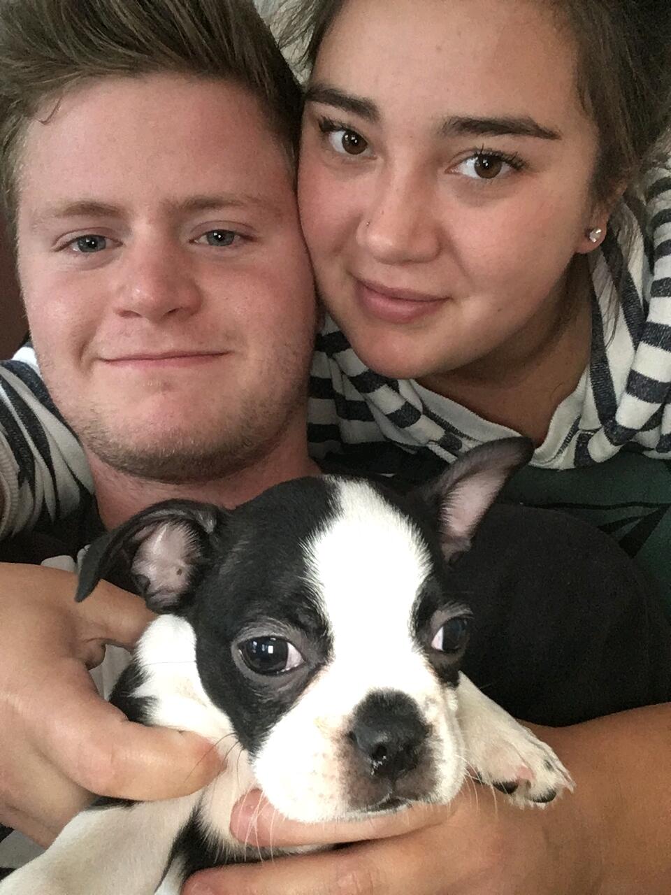 The day we got our first dog, miss Bella ❤️