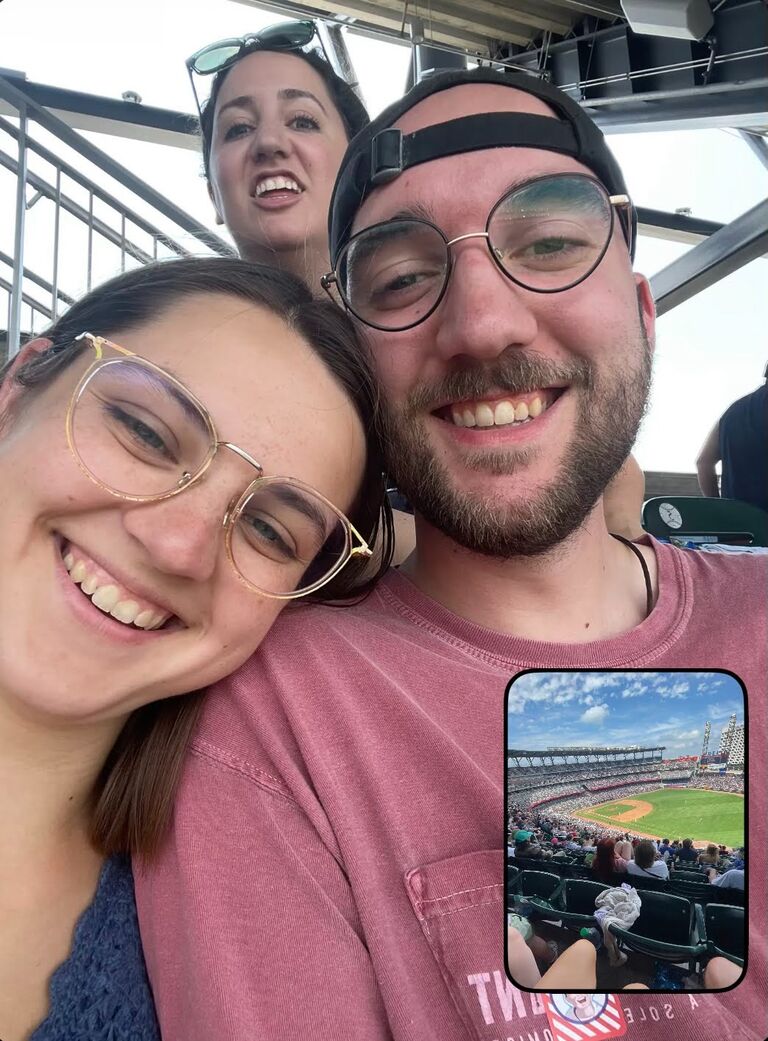 Go Braves! Daniel and Chloe witness a win while surrounded by Daniel's BEAUTIFUL family.