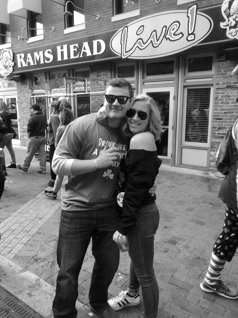 Our first photo dating! Despite the cringey photo, this is the exact bar that brought us together! It's so fun looking back and seeing how much we have grown up and realizing we could never stomach another vodka soda again!