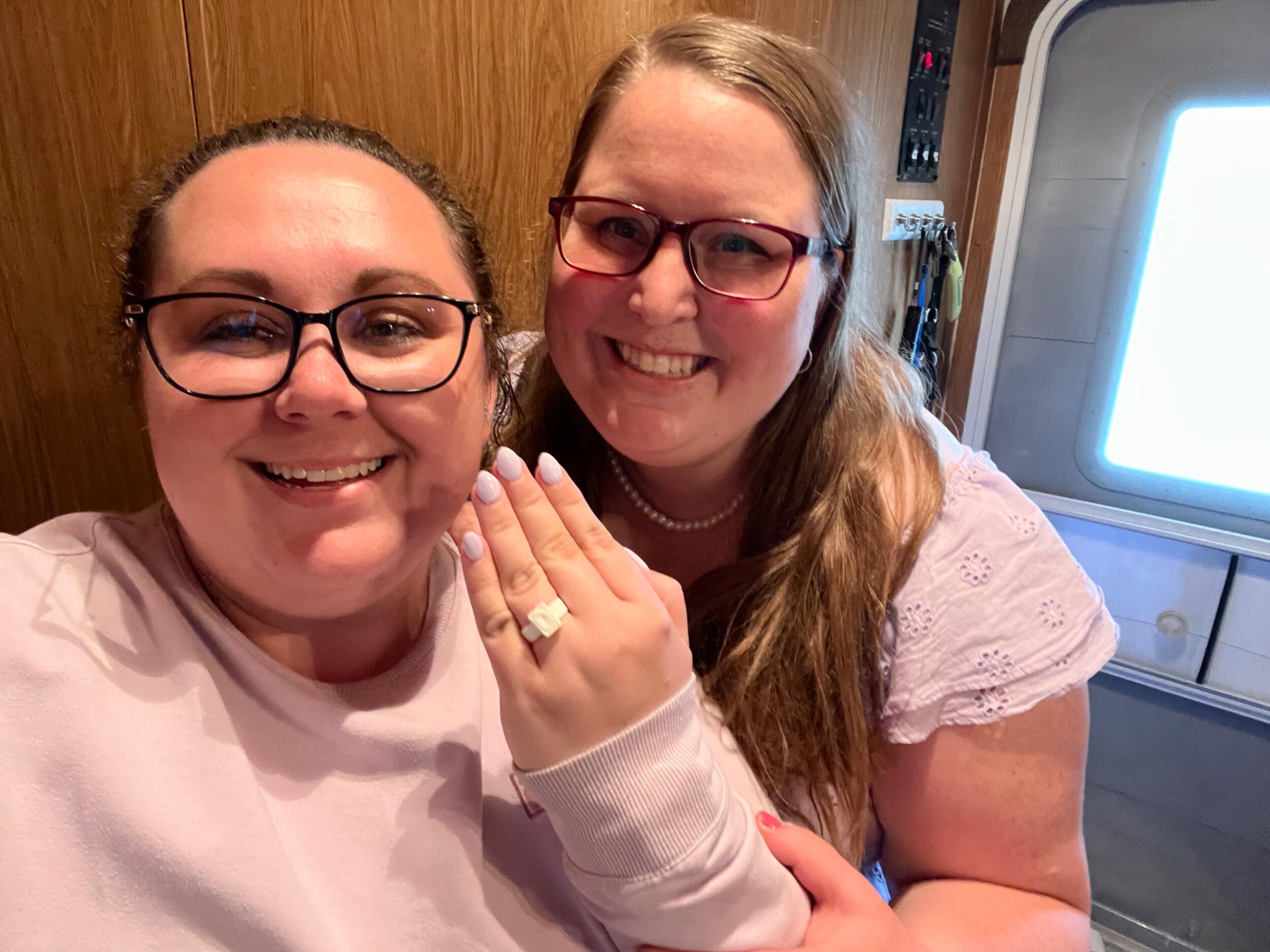 Alex proposed in an Easter egg hunt down in Missouri with a handmade ring
