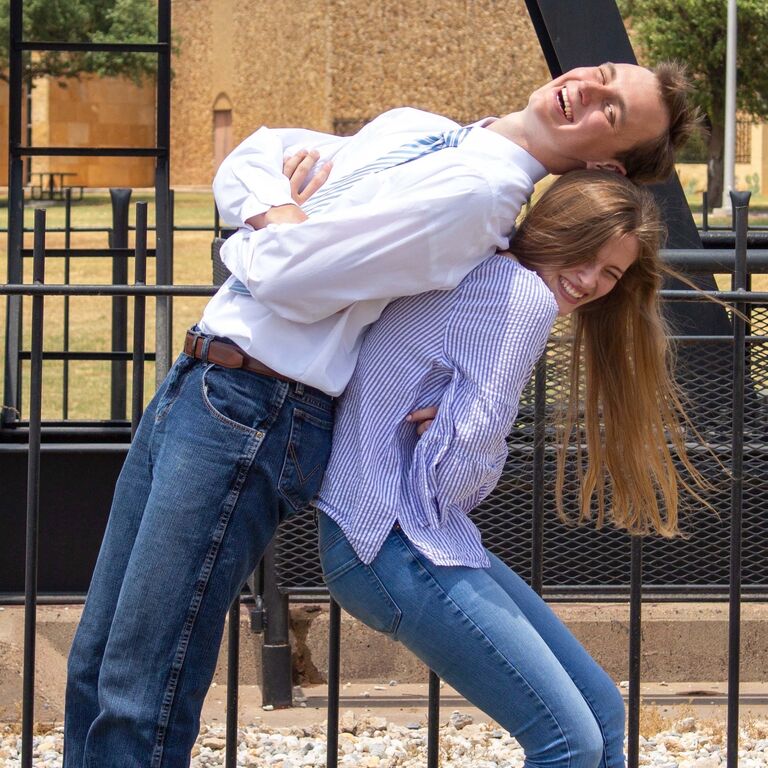 Before we both left on our missions, we decided to take some fun photos together. 