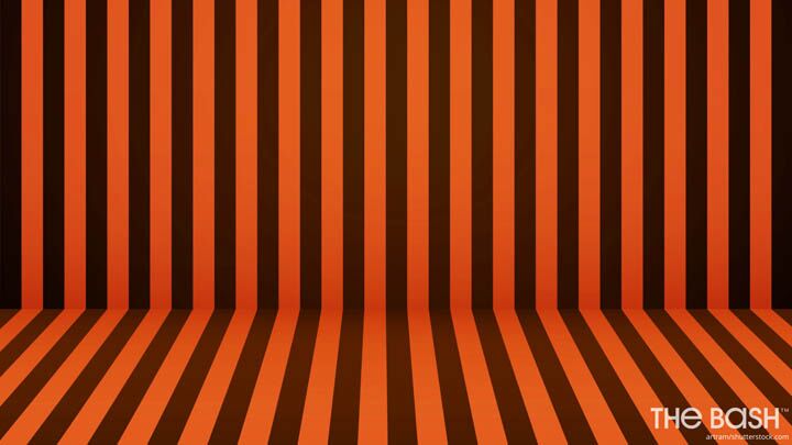 Halloween Zoom Background - Orange and Black Stripes 