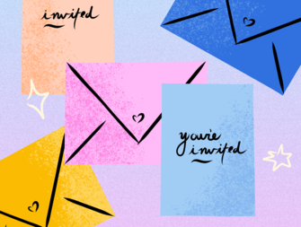 Illustrated Envelopes of Wedding Invitations