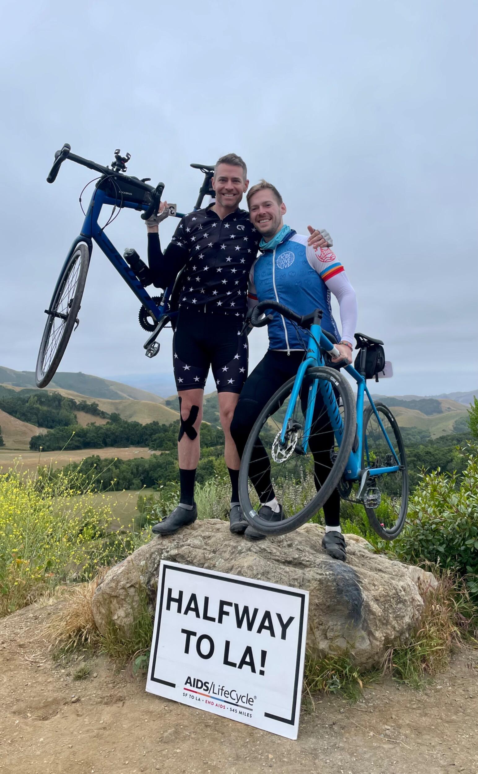 Jeff and Michael ride 545 miles from SF to LA with AIDS Lifecycle, a fundraiser for HIV treatment and research. 

PRO TIP: ALWAYS MORE BUTT BUTTER!
