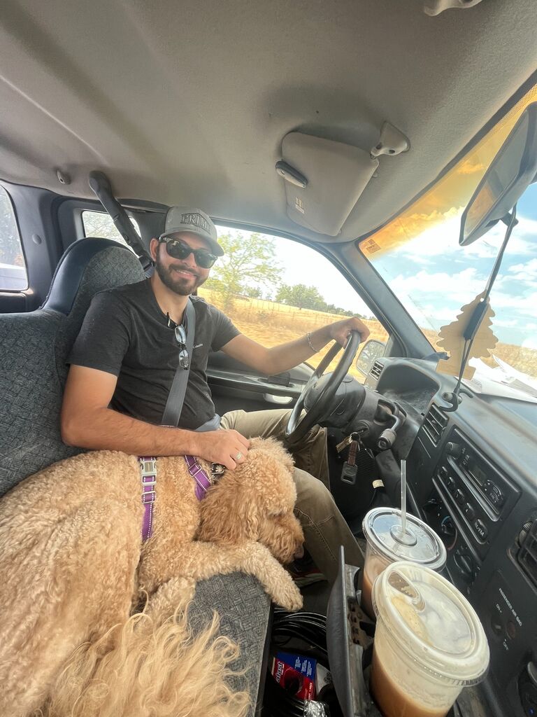 Willow has found her new favorite spot (right next to Caleb).