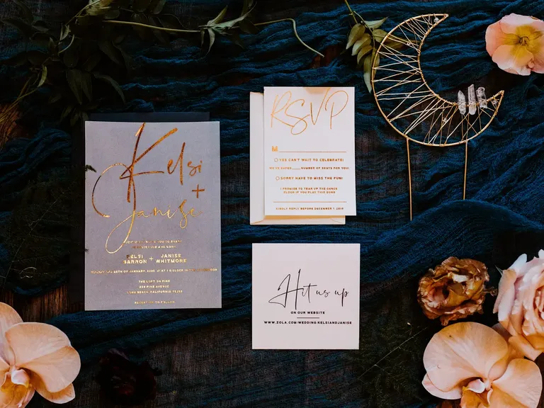 Celestial-inspired wedding invitations, taylor swift themed wedding