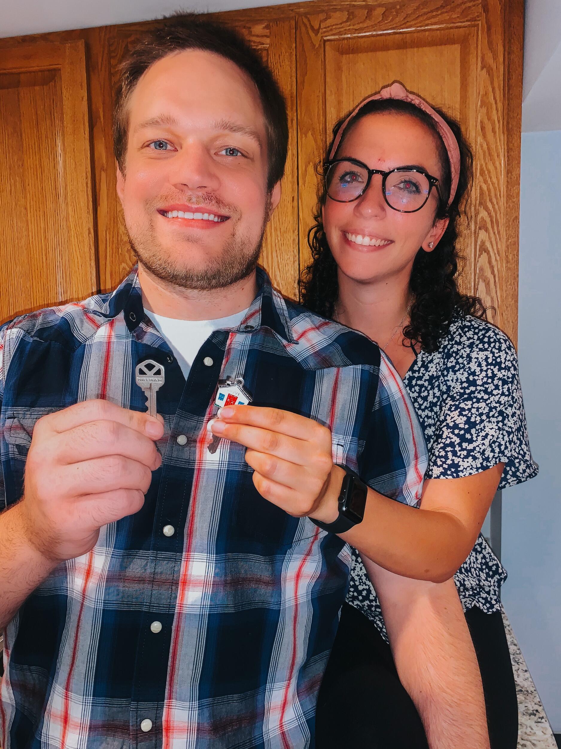 We celebrated moving into our first apartment together 