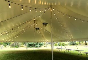 Black Edison String Tent Lighting - Atlanta Party Rentals