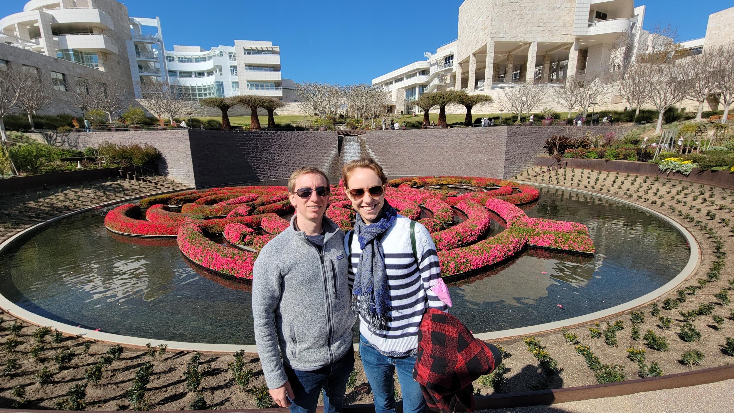 Celebrating Mandy's spring break doing touristy things in LA (the Getty!) she missed during covid