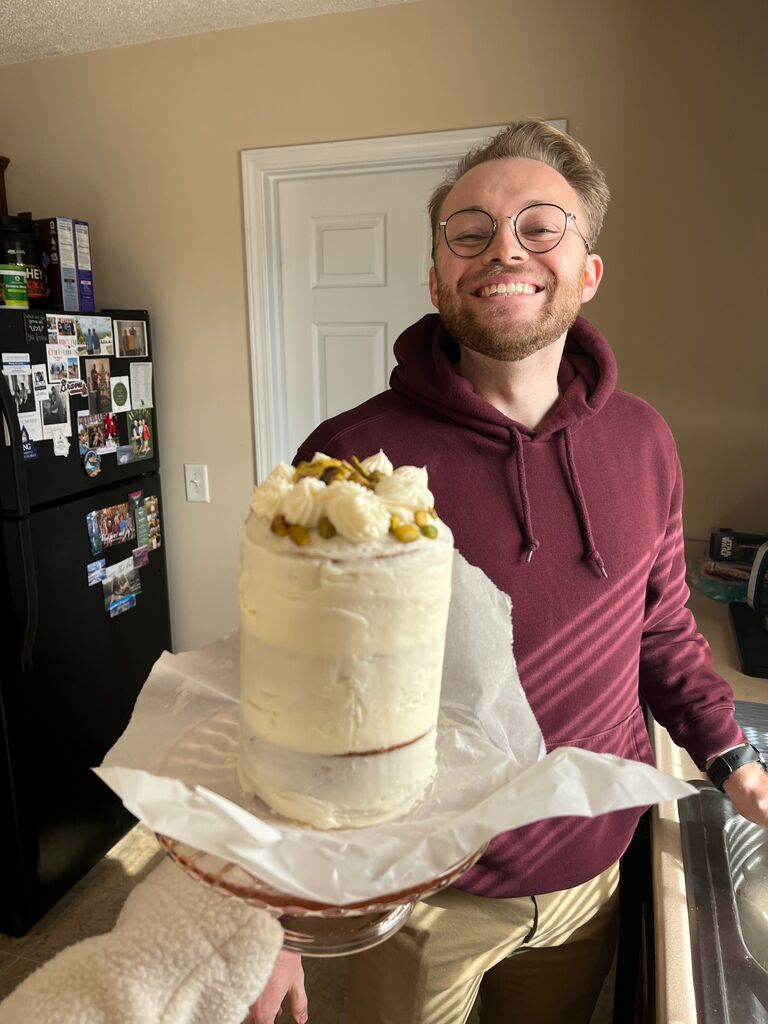 We celebrated 2 years of dating by going on a date night in Dahlonega and enjoying one of my homemade mini cakes!