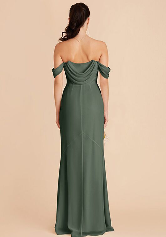 eucalyptus chiffon bridesmaid dresses Azazie Charissa