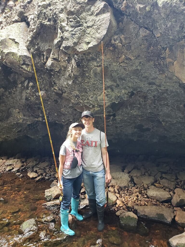 Lance discovered his love of fly fishing while camping with Danika's family for the first time in Chama, NM.
