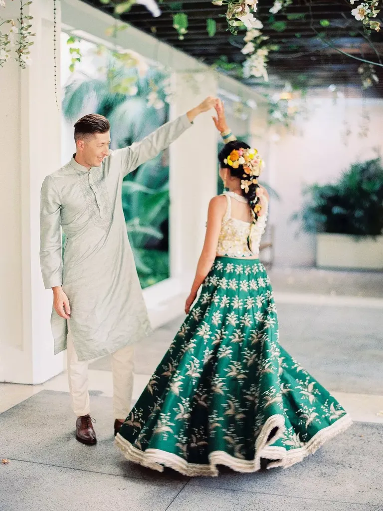 Bride and Groom Share a Dance During Wedding in Hawaii