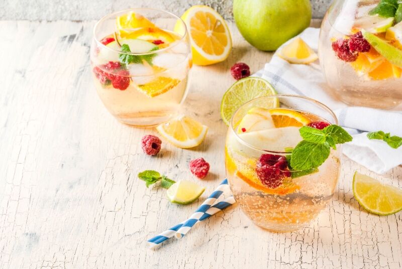tennis themed party - Wimbledon white sangria
