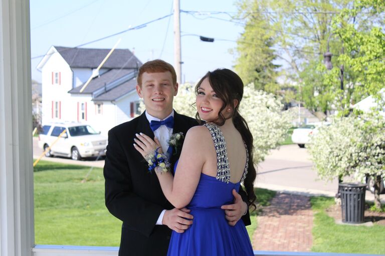 Claire’s senior prom - the first of many formals they would attend together!