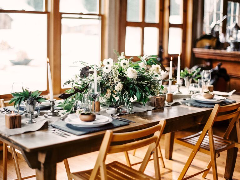intimate wedding reception tables