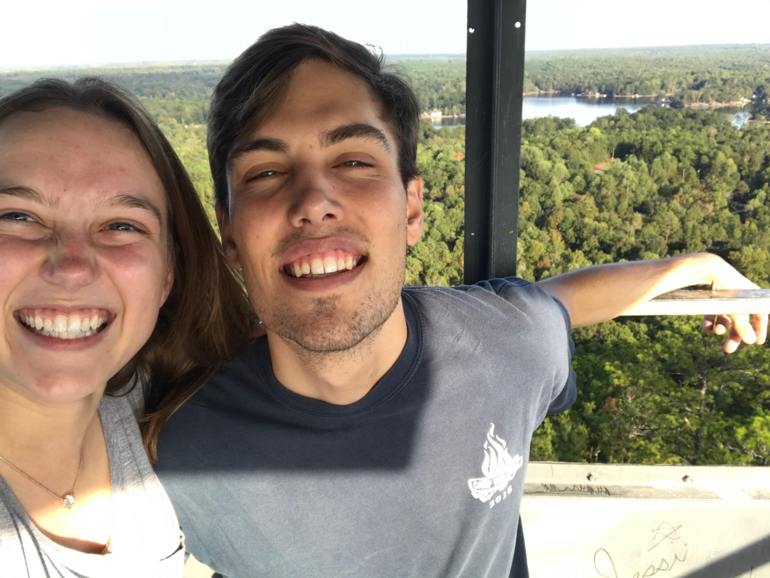 A hike to Smith Mountain fire tower- the first hike we took after we started dating in August of 2019