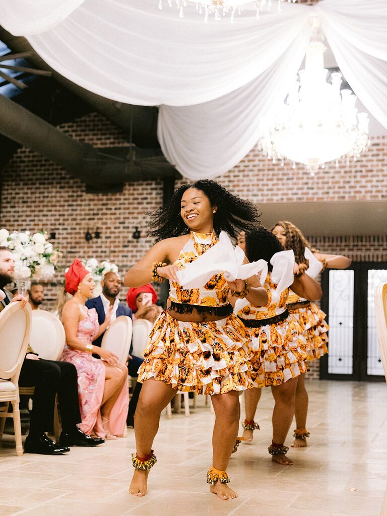 Dance performance at Nigerian wedding