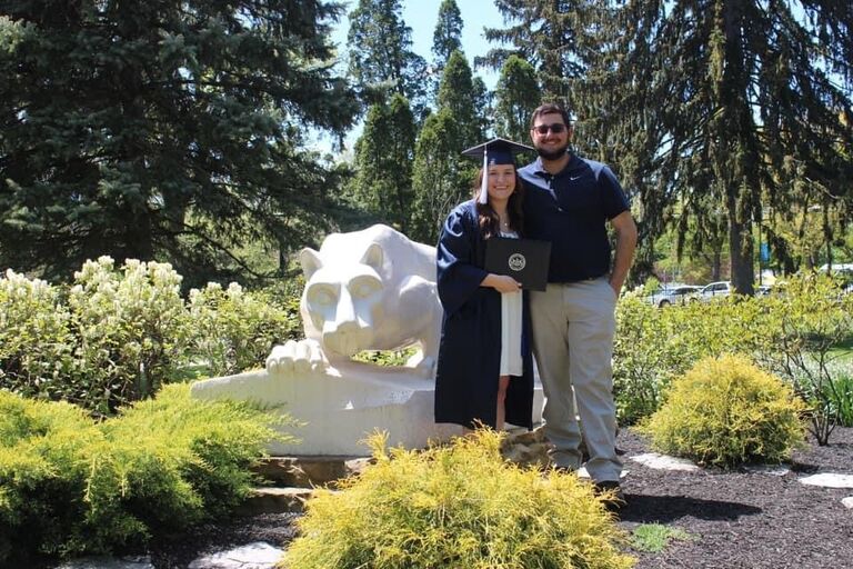Brent Graduated from Penn State Harrisuburg and I graduated nursing school. We then both started our professional careers. 