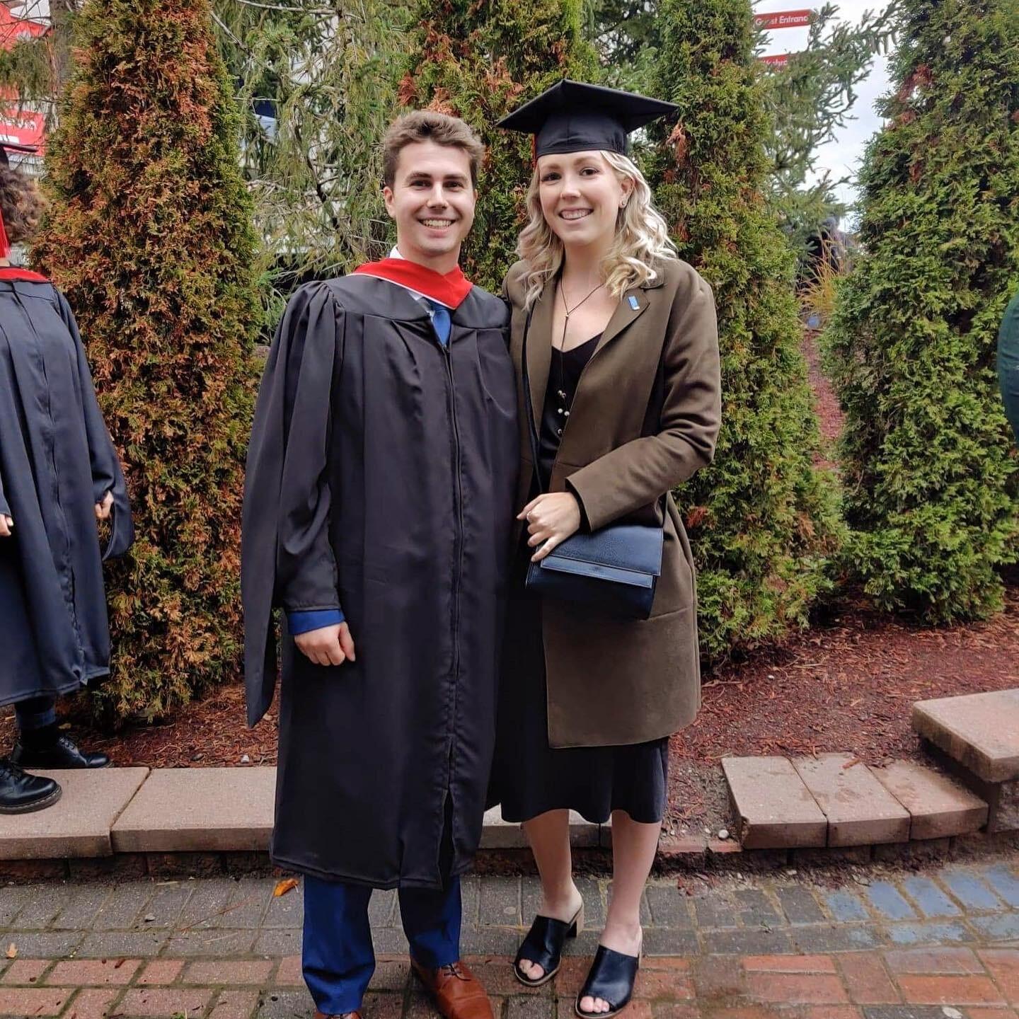Graduating from our Masters, Kam with a Master's in Business Management and Taylor with a Masters in Public Policy & Administration. 