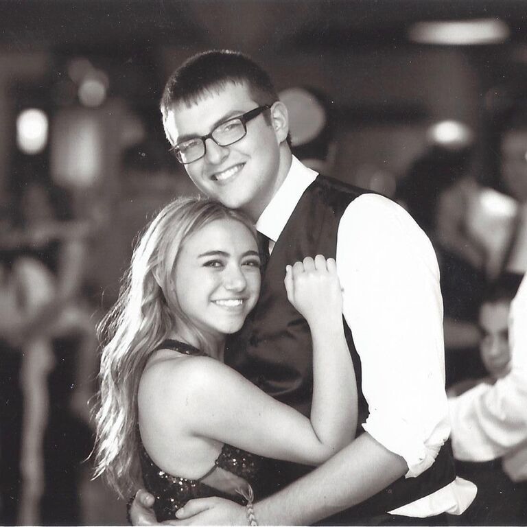 A few months later, Alex came home from Buffalo to surprise Danielle and attend Leah's bat mitzvah! Danielle was so surprised and excited to see him and apparently Danielle's entire family knew and was able to keep it a secret.