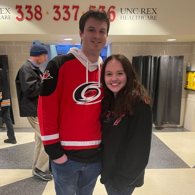 Our first date was a Carolina Hurricanes game! 