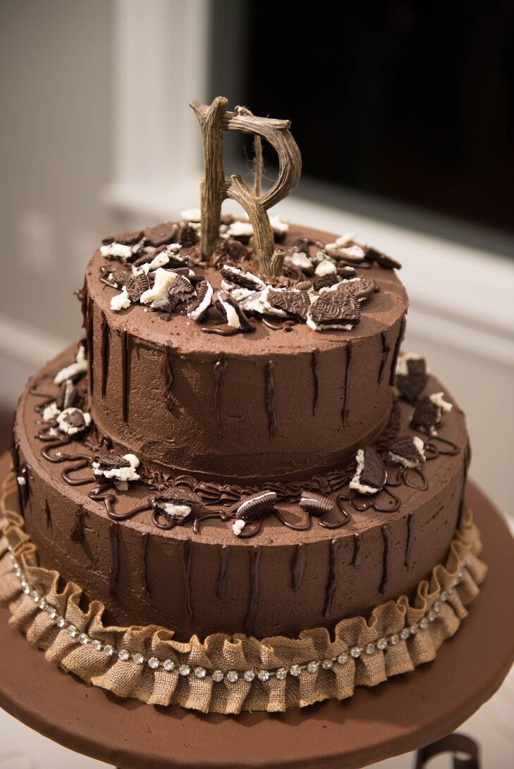 Rustic Chocolate Tiered Groom's Cake
