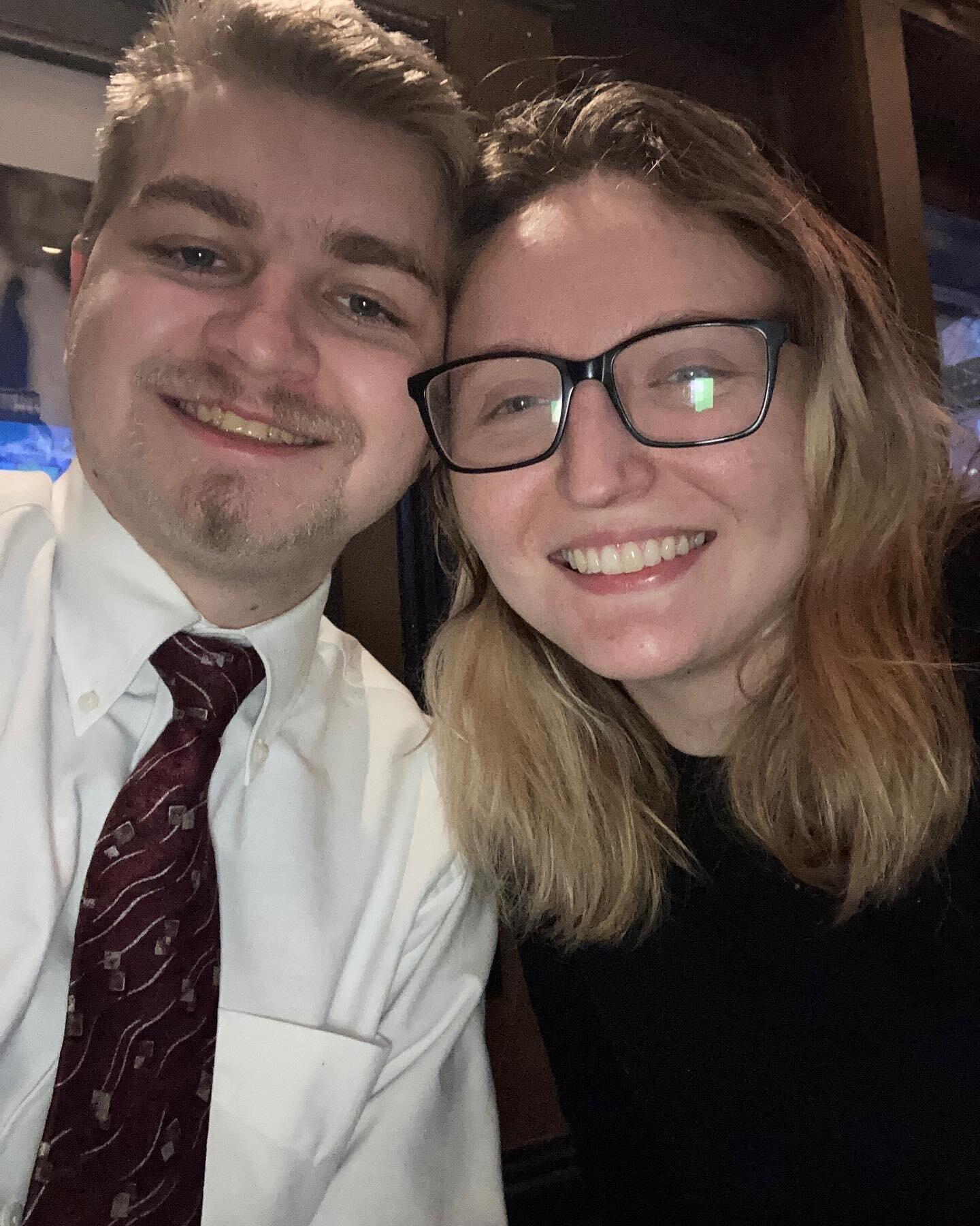I don't remember what we were doing here...but we were dressed up nice!
