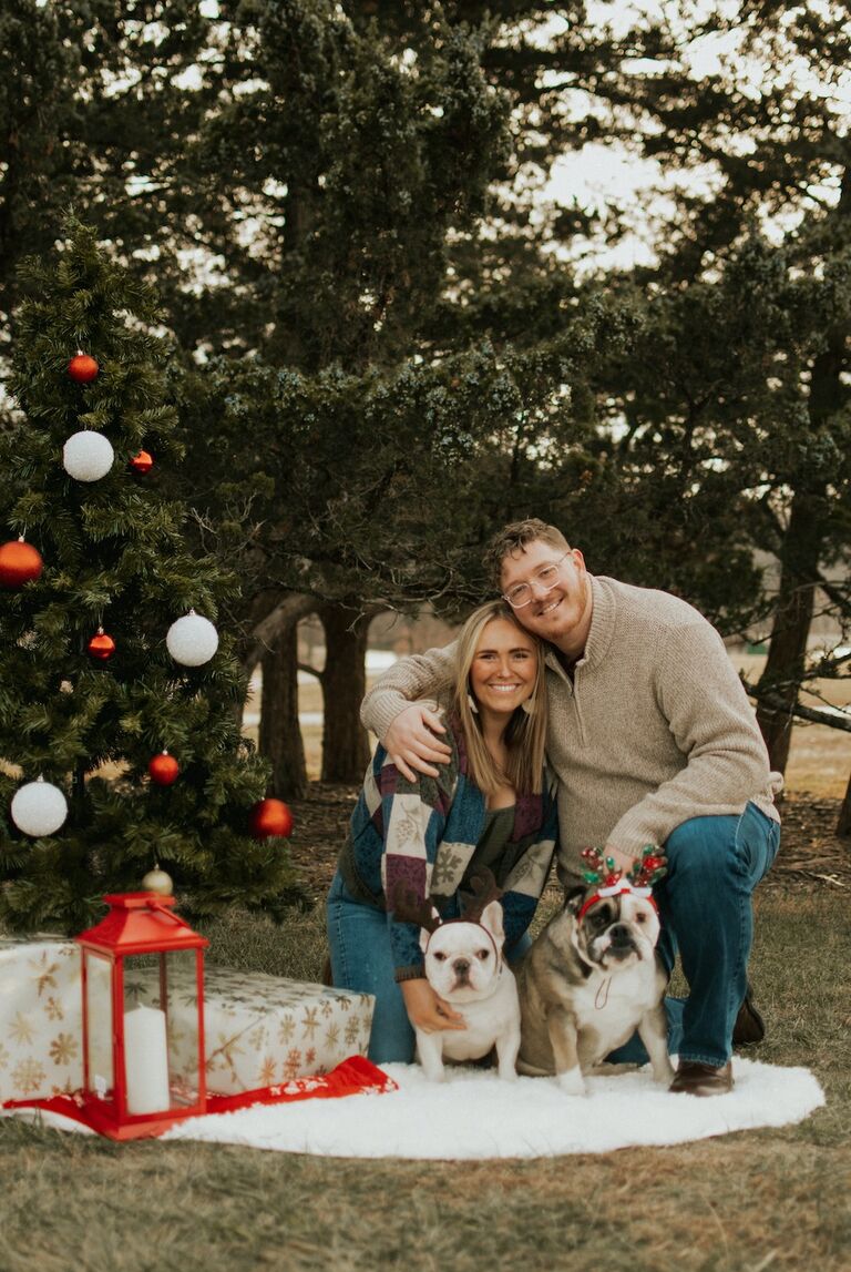 Christmas family photos with our wedding photographer