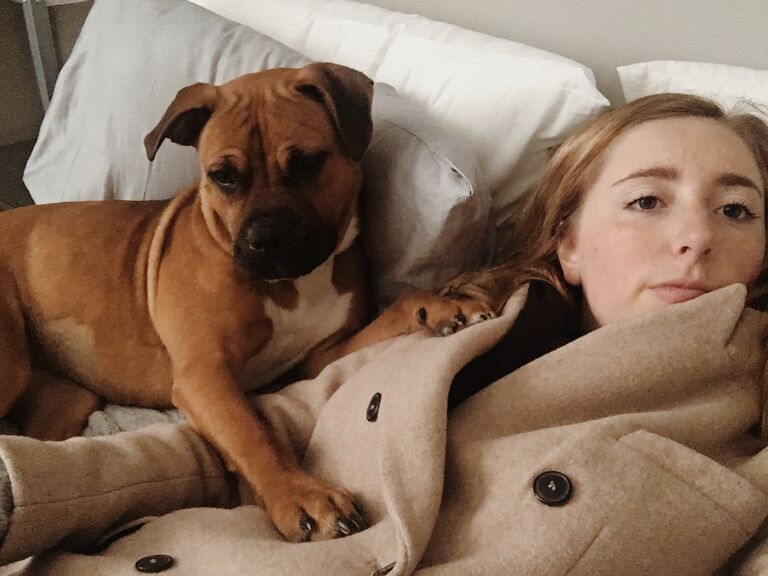 They didn't waste any time at all and immediately went to the shelter to bring home the sweetest angel and (wo)man's best friend: Frances!