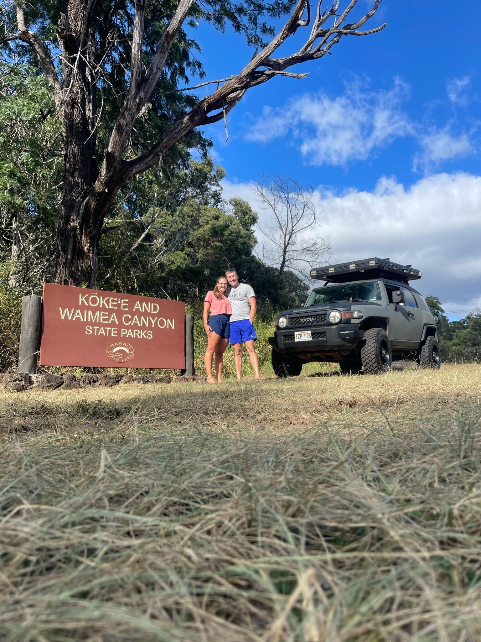 They flew out to Hawaii and stayed in a beautiful hotel and house, before Courtney tested the waters of camping...