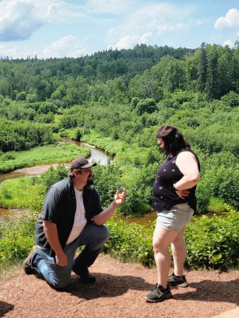 He popped the question as we were walking out at on of our favorite spots. 